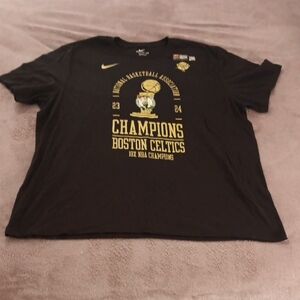 Nike Black and Gold Boston Celtics 2024 Champions T-Shirt